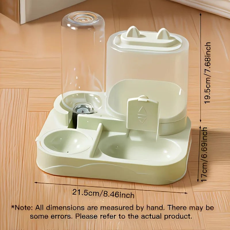 2-in-1 Pet Feeder and Water Dispenser - Large Gravity Travel Station