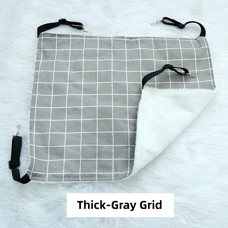 Hanging Cat Cage Hammock - Double-Sided Bed with Adjustable Straps