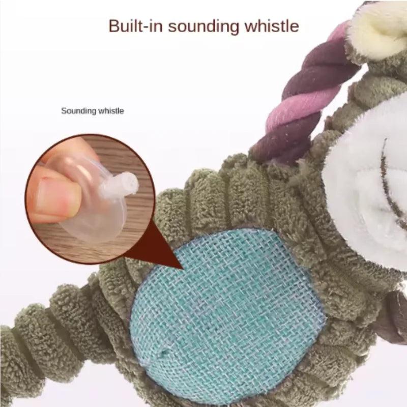Squeaky Fleece Dog Toy - Soft Indoor Chew for Puppies and Kittens