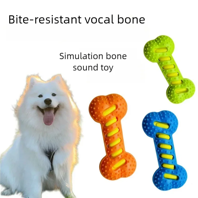 Rubber Dog Chew Stick - Dental Molar Bone Toy for Puppies