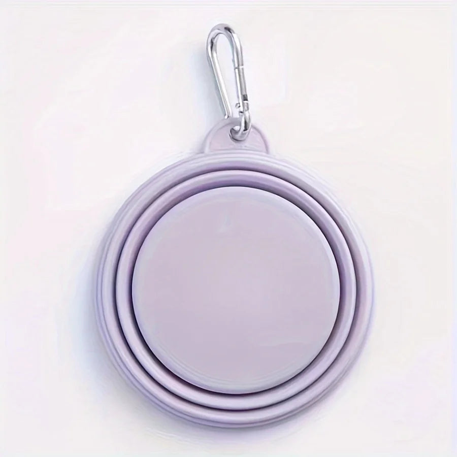 Folding Silicone Dog Bowl - Portable Travel Food and Water Container