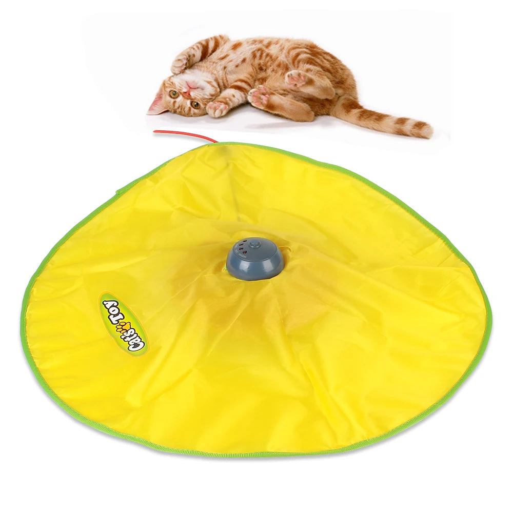 Undercover Mouse Cat Toy - Electric Moving Feather Play Plate