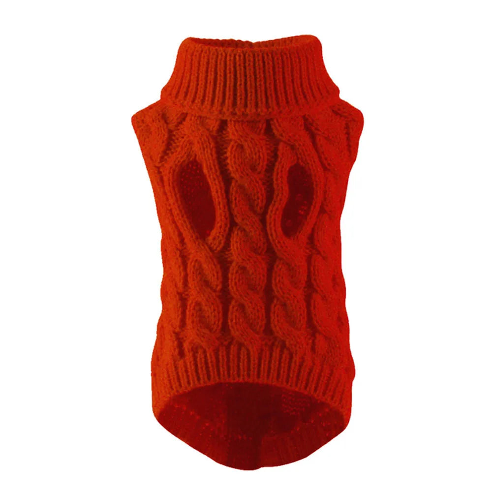 Cable Knit Dog Sweater - Warm Autumn and Winter Pullover