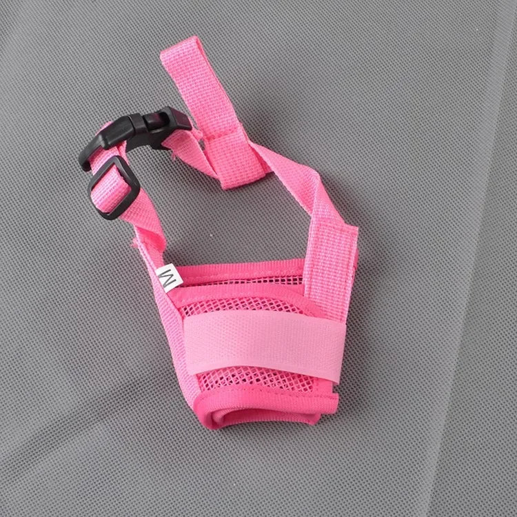 Adjustable Mesh Dog Muzzle - Breathable Anti-Bite Grooming Mask