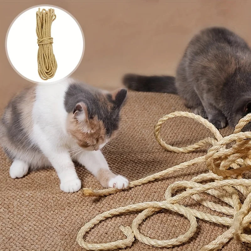 Natural Sisal Cat Scratcher Rope - DIY Scratching Post Replacement
