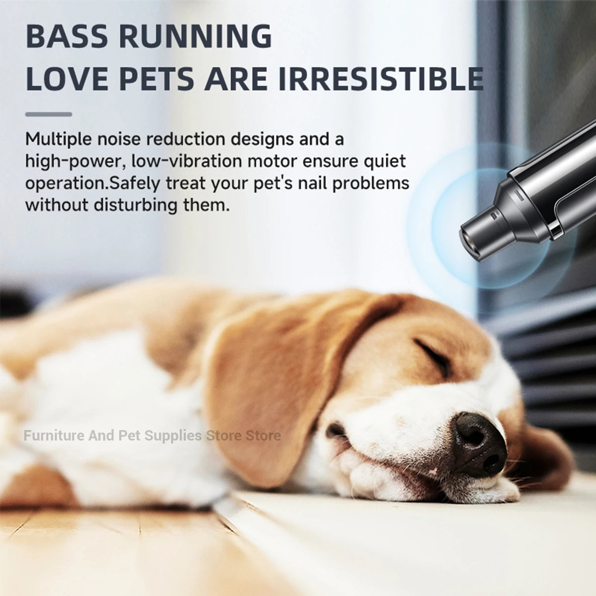 Electric Dog Nail Grinder - USB Rechargeable Quiet Nail Trimmer