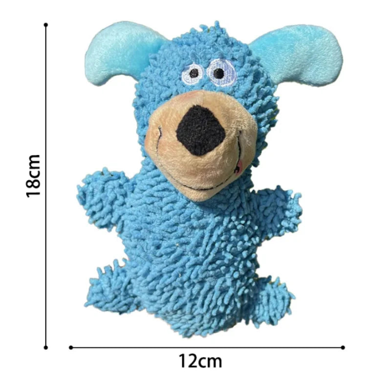 Squeaky Fleece Dog Toy - Soft Indoor Chew for Puppies and Kittens
