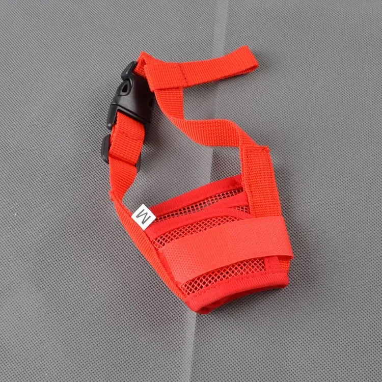Adjustable Mesh Dog Muzzle - Breathable Anti-Bite Grooming Mask