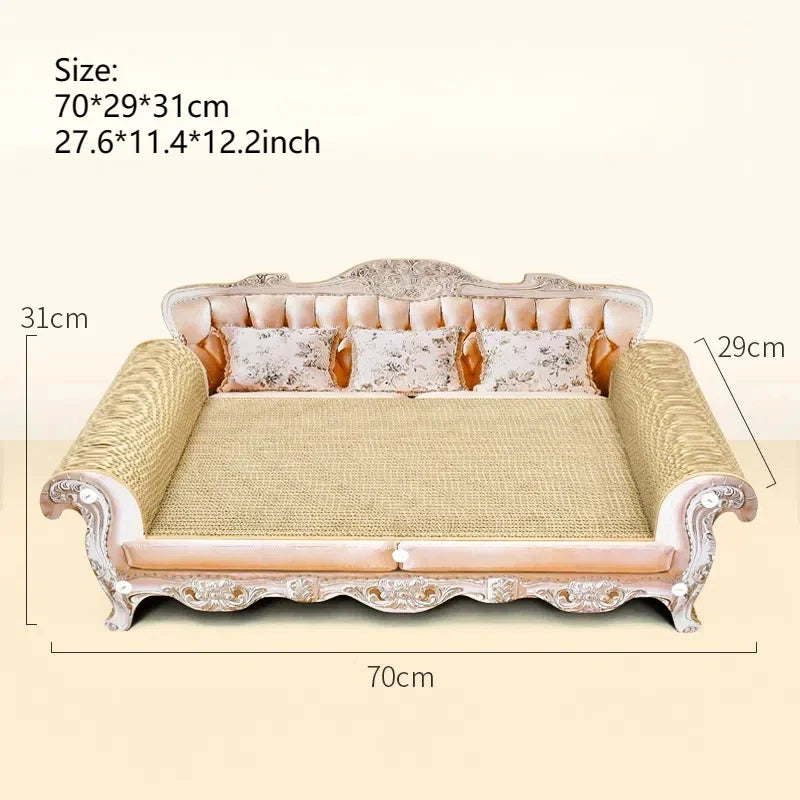 Cat Scratcher Sofa Bed - Corrugated Scratch Lounge for Large Cats