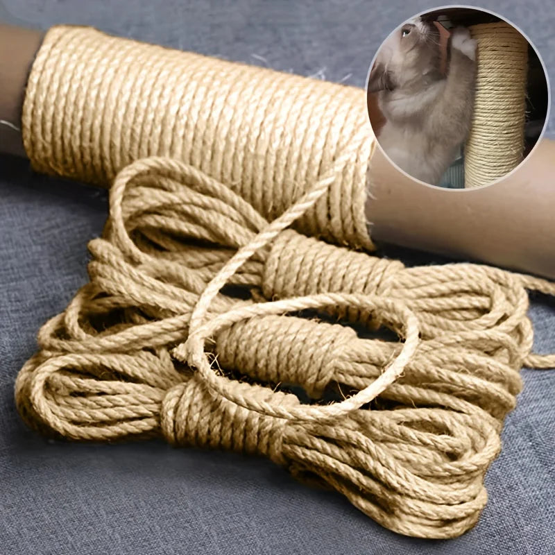 Natural Sisal Cat Scratcher Rope - DIY Scratching Post Replacement