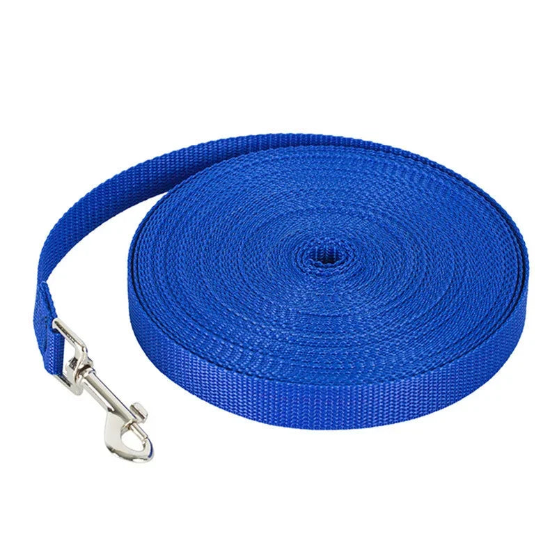 Nylon Long Line Dog Training Leash - 1.5m to 30m Recall Lead