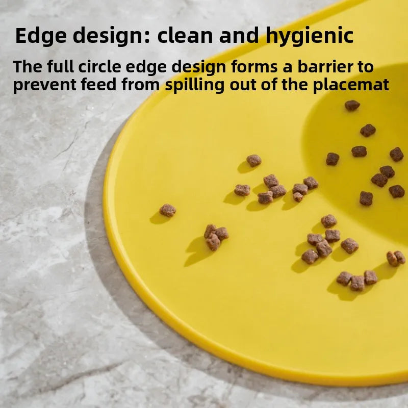 Cat Feeding Mat - Non-Slip Waterproof Mat for Food and Water Bowls