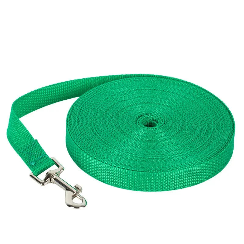 Nylon Long Line Dog Training Leash - 1.5m to 30m Recall Lead