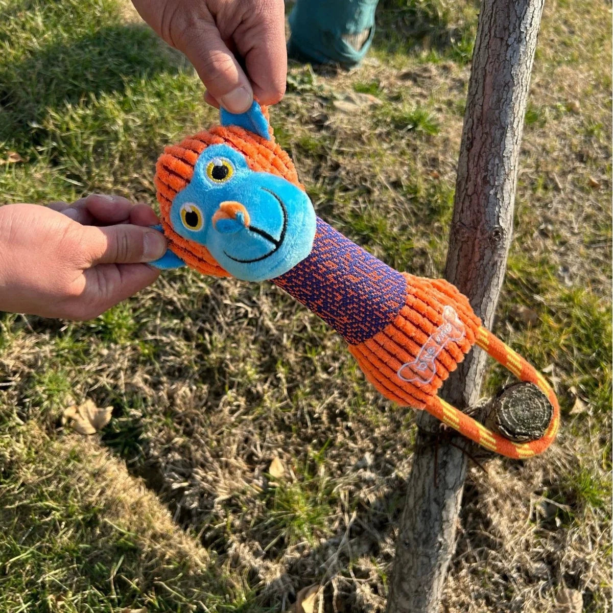 Corduroy Squeaky Dog Toy - Animal Shapes for Small and Large Dogs