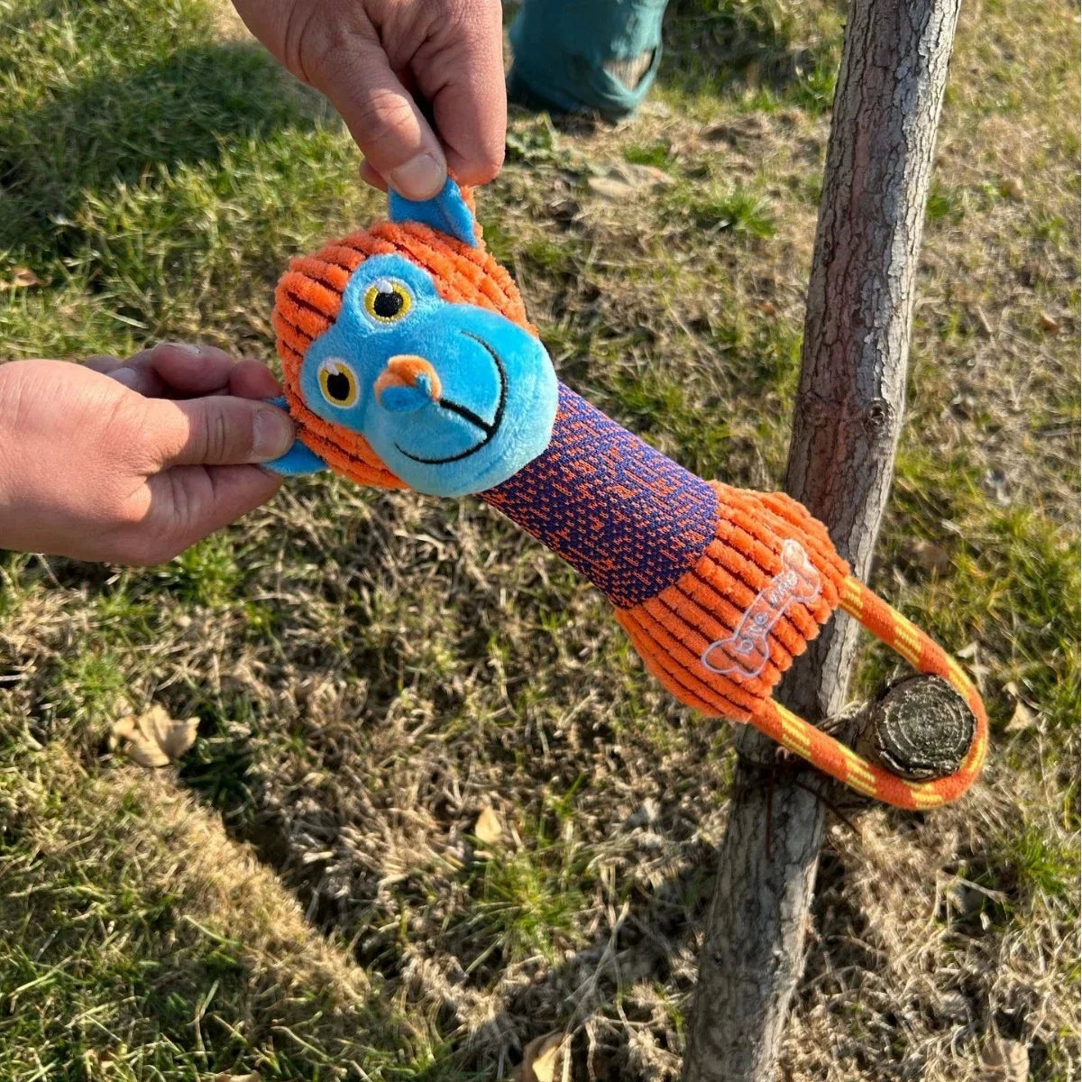 Corduroy Squeaky Dog Toy - Animal Shapes for Small and Large Dogs