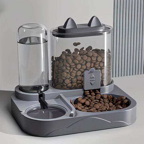 2-in-1 Pet Feeder and Water Dispenser - Large Gravity Travel Station