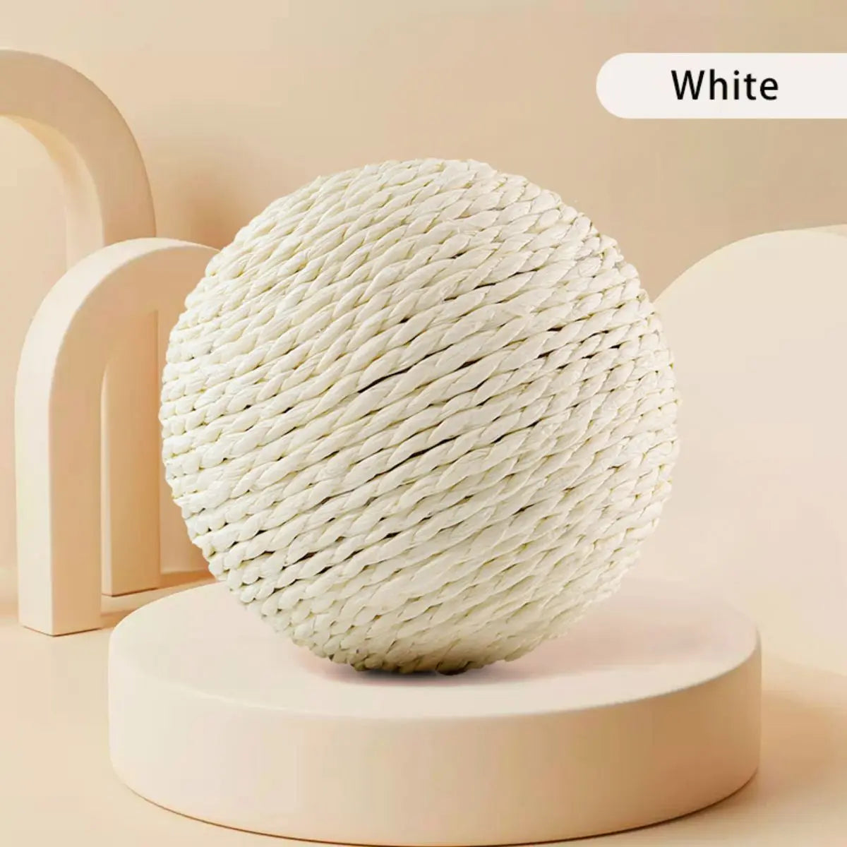 Large Sisal Cat Scratching Ball 10cm - Oversized Claw and Bite Toy