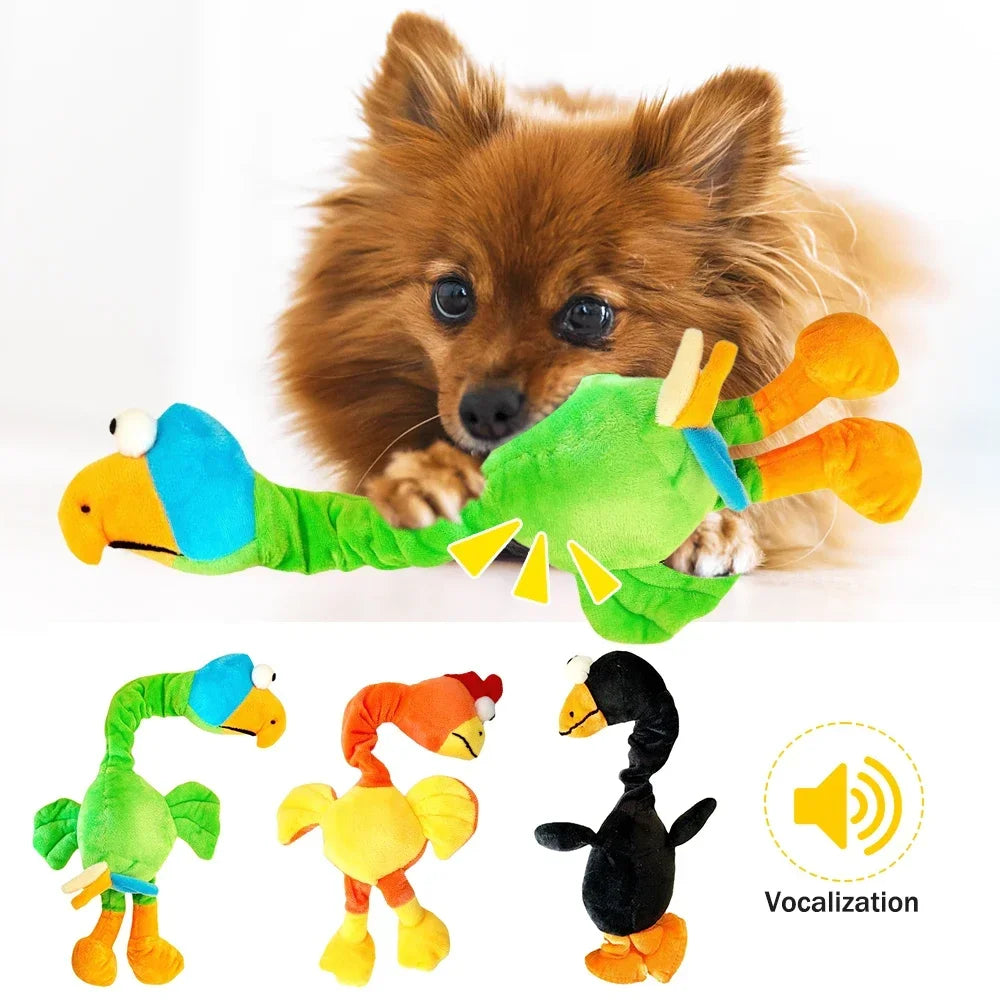 Screaming Chicken Dog Toy - Loud Squeaky Interactive Chew