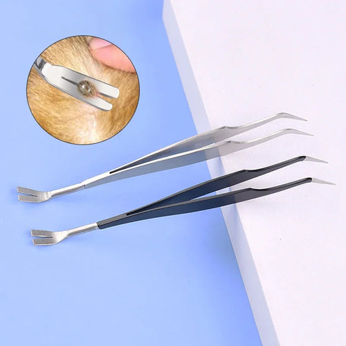 2-in-1 Tick Remover Tool - Professional Tweezers for Pets and People