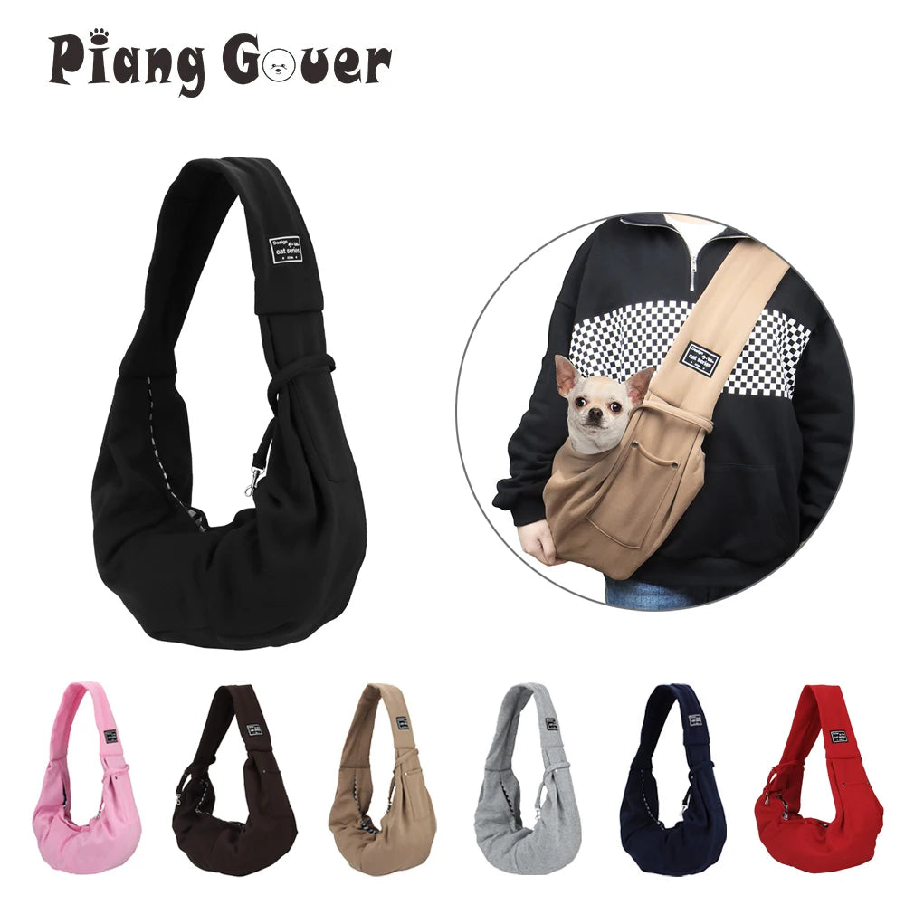 Pet Shoulder Bag with Phone Pocket - Travel Handbag Carrier