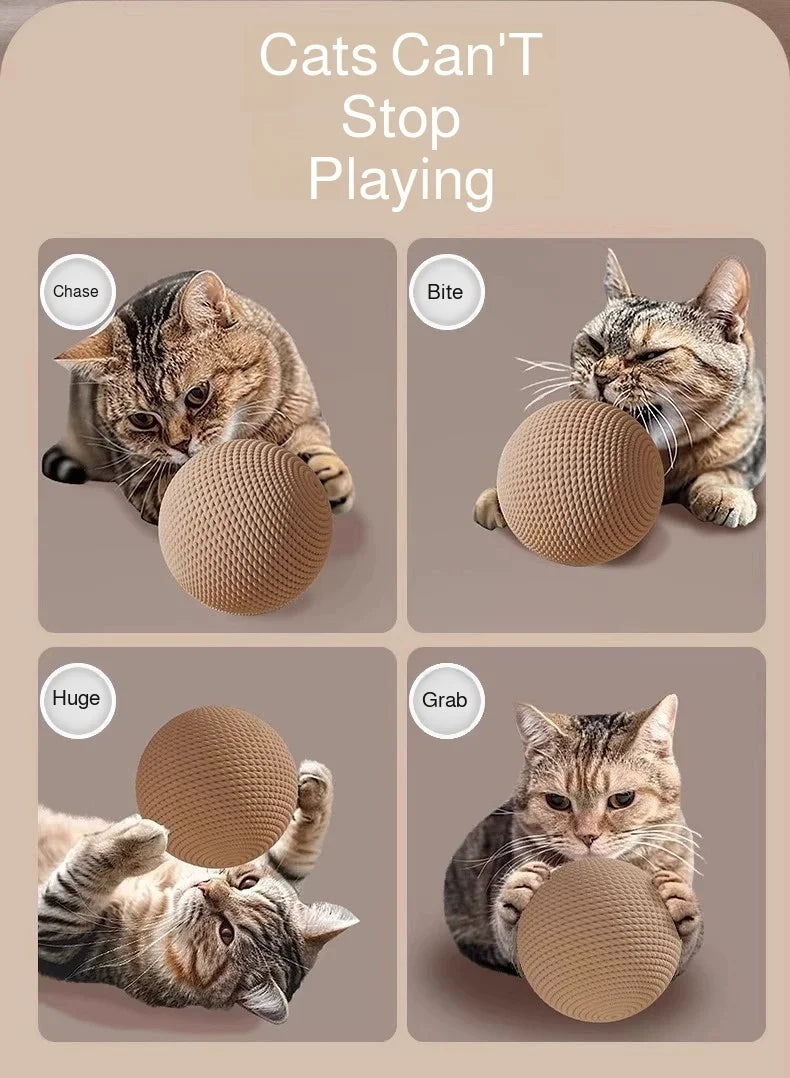 Sisal Cat Scratching Ball - Interactive Kitten Toy with Bell