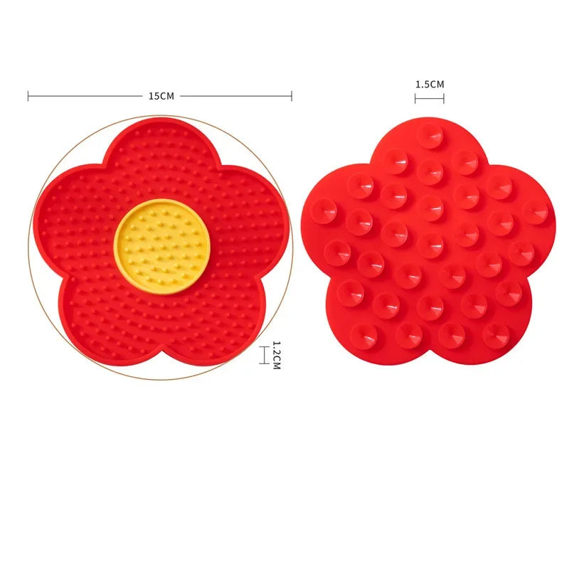 Sunflower Silicone Licking Plate - Slow Treat Mat for Dogs and Cats