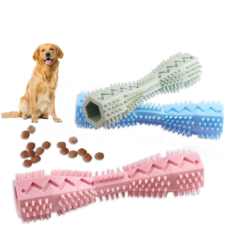 Dog Teething Stick - Treat Dispensing Chew Toy and Teeth Cleaner