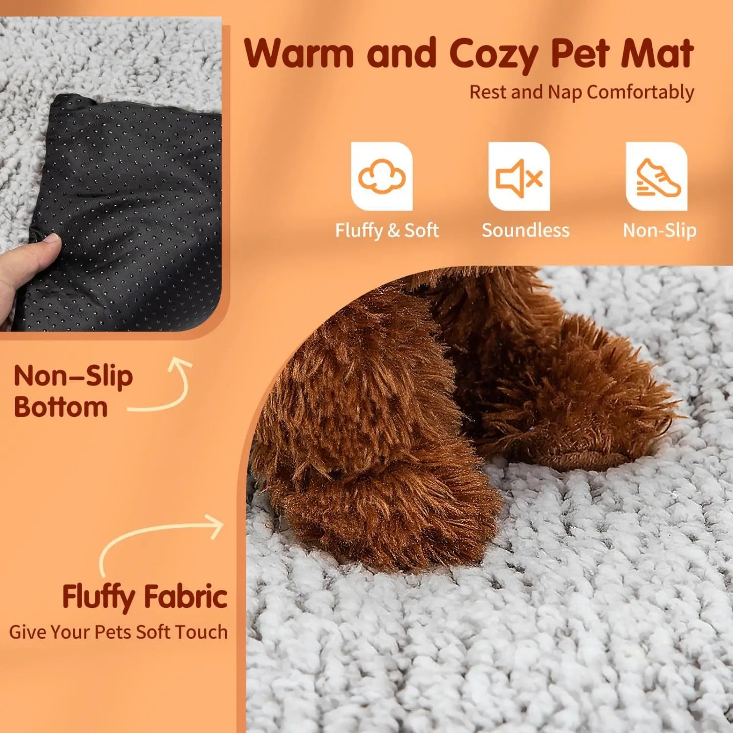 Self-Heating Pet Mat - Thermal Reflective Bed Pad, No Power Needed