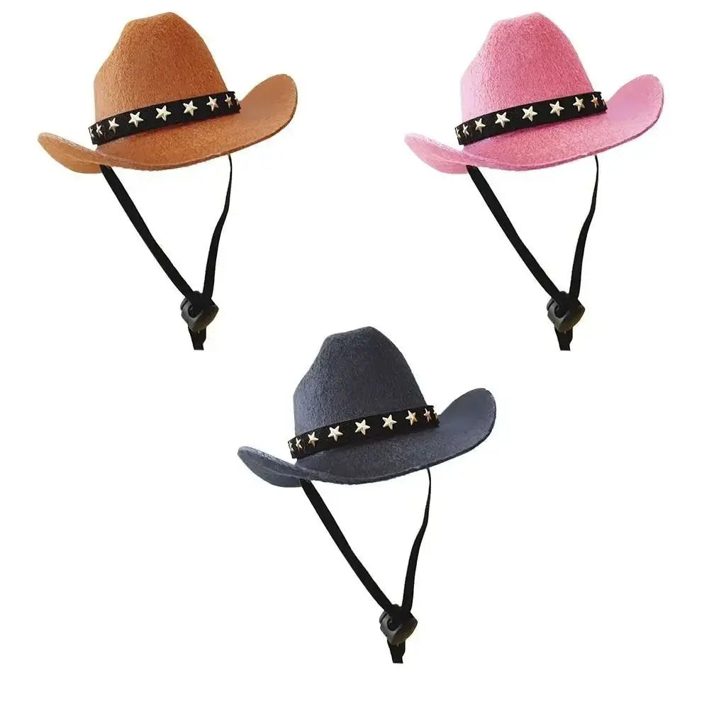 Dog Cowboy Hat - Adjustable Summer Headwear for Cats and Dogs