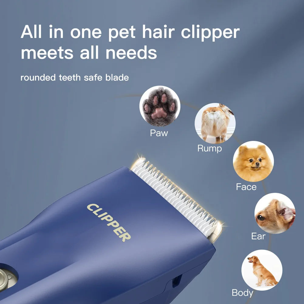 Dog Grooming Clipper - USB Rechargeable Waterproof Pet Trimmer