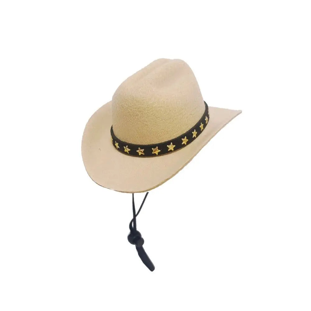 Dog Cowboy Hat - Adjustable Summer Headwear for Cats and Dogs