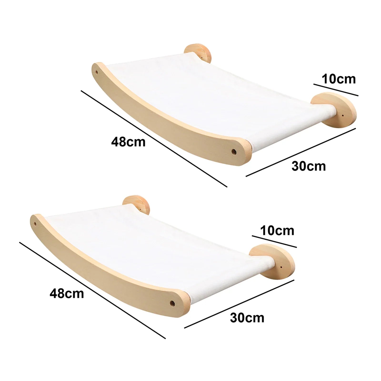 Wall Mounted Cat Scratching Post - Thick Wooden Column Scratcher