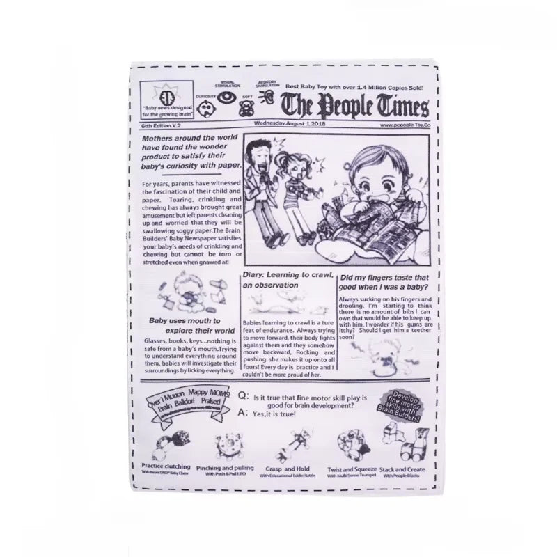 Newspaper Dog Toy with Crinkle and Squeaker - Interactive Chew