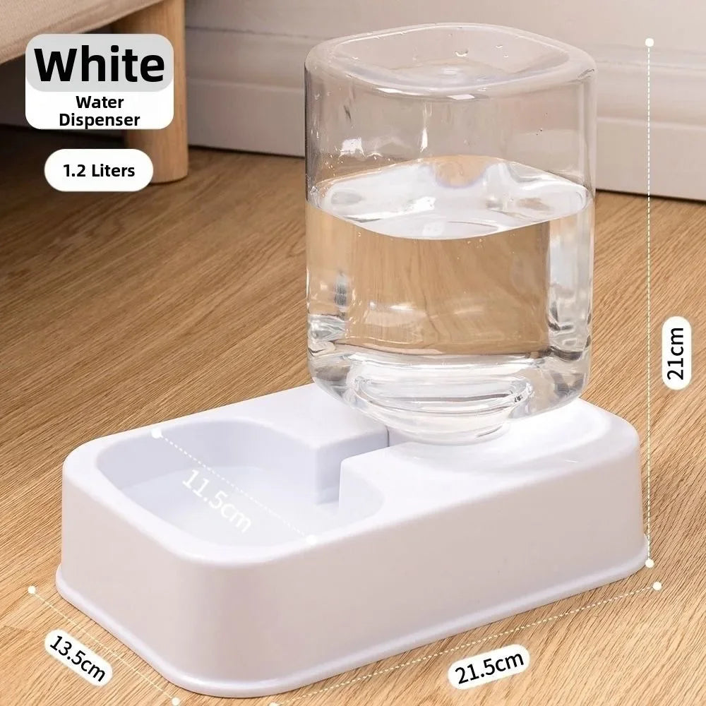 800mL Automatic Pet Feeder Set - Food Bowl and Water Dispenser