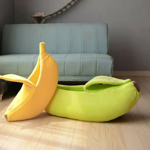 Banana Cat Sleeping Bag - Semi-Enclosed Warm Plush Nest House