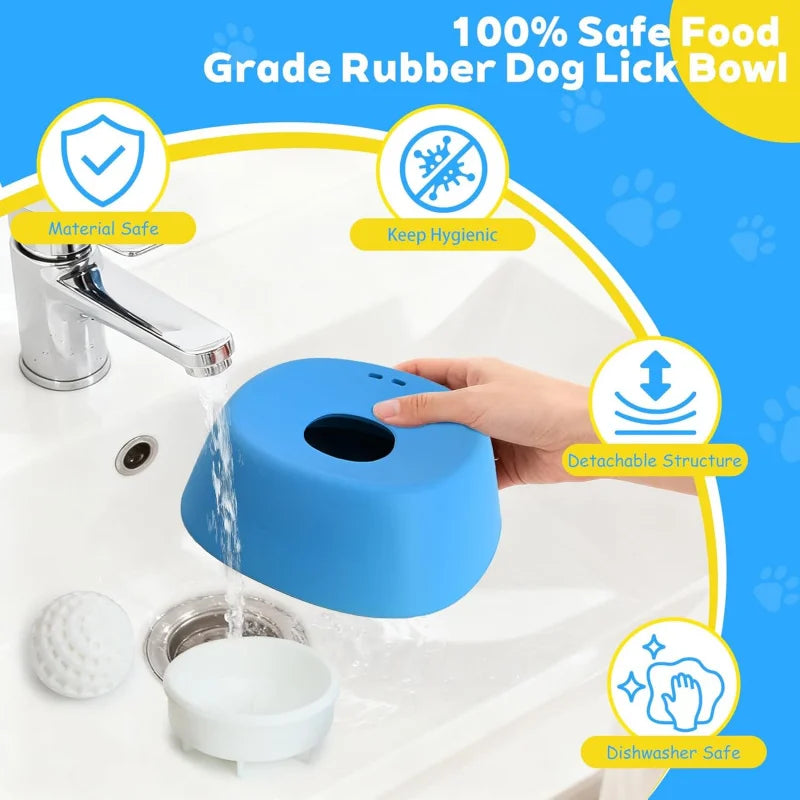 Anti-Choking Slow Feeder Dog Bowl - Non-Slip Lick Bowl for Treats