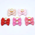 Dog Hair Bows 5 Pairs - Elastic Grooming Bands for Puppies and Cats