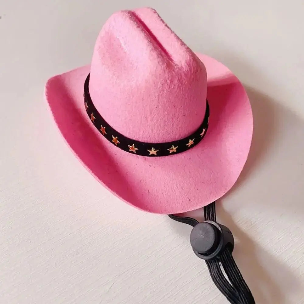 Dog Cowboy Hat - Adjustable Summer Headwear for Cats and Dogs