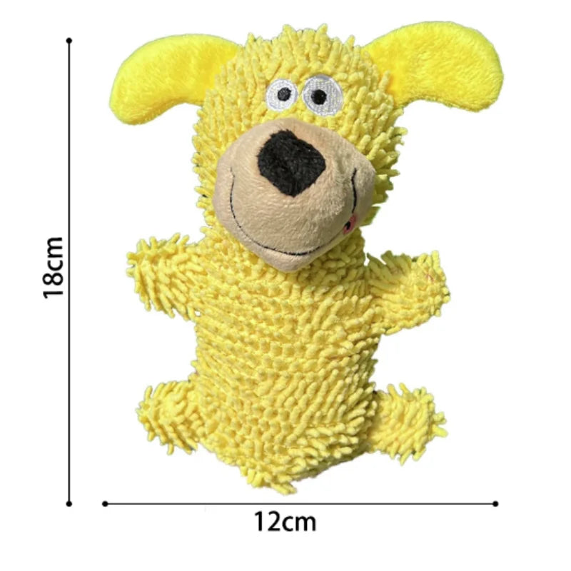 Squeaky Fleece Dog Toy - Soft Indoor Chew for Puppies and Kittens