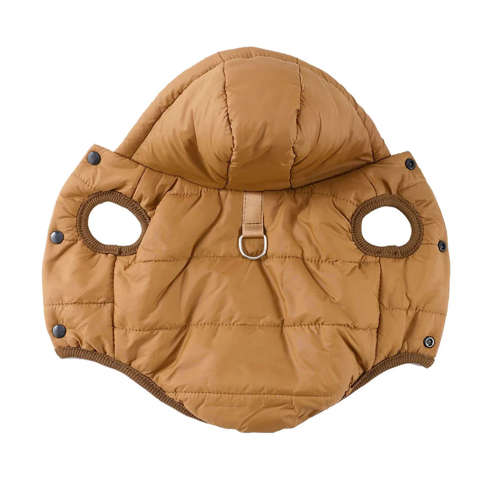 Fleece Pet Hoodie - Windproof Winter Coat for Cats and Small Dogs