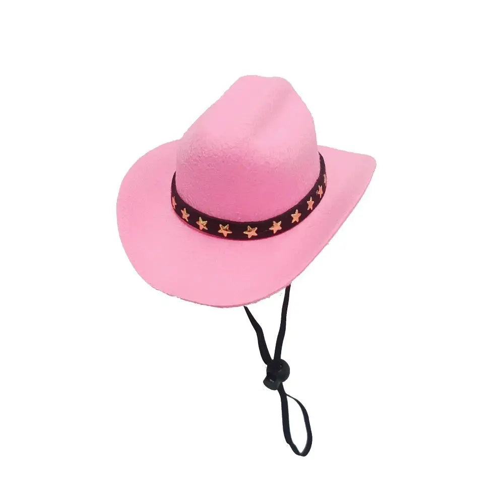 Dog Cowboy Hat - Adjustable Summer Headwear for Cats and Dogs