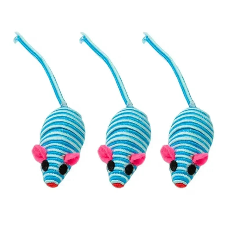 Winding Mouse Cat Toys 3 Pack - Interactive Chase Toys for Kittens