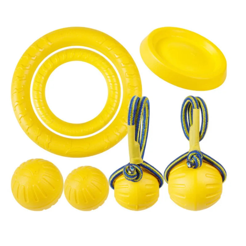 Floating EVA Dog Ball with Rope - Water Fetch and Tug Toy