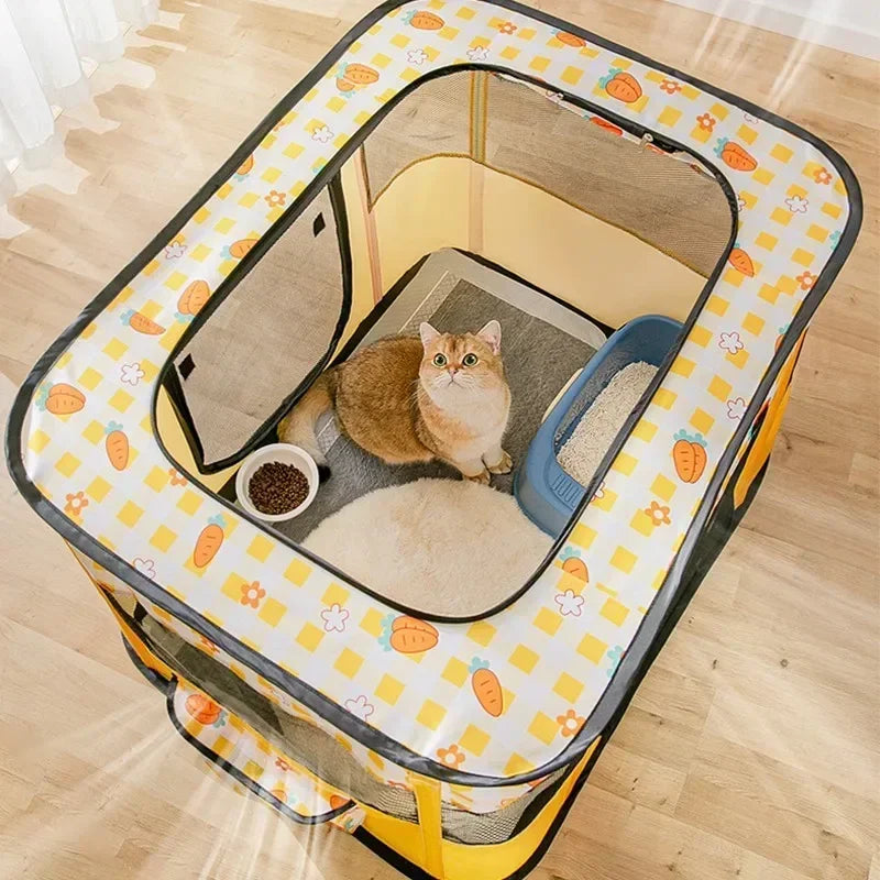 Folding Cat House Tent - Cosy Delivery Room and Kitten Bed