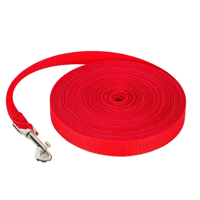Nylon Long Line Dog Training Leash - 1.5m to 30m Recall Lead