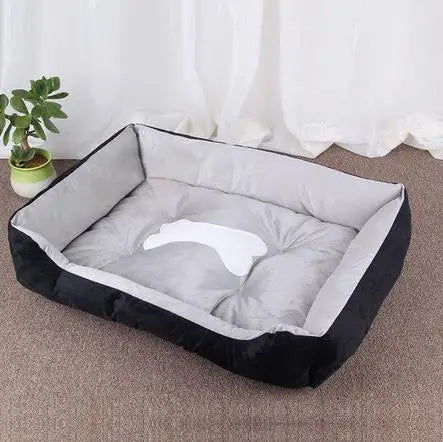 Square Nest Dog Bed - Warm Bolstered Kennel for Small to Plus Size Dogs