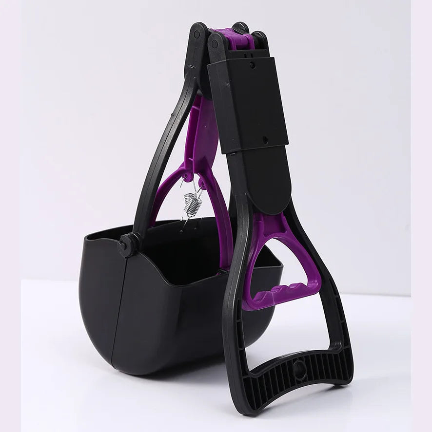 Heavy Duty Pooper Scooper with Long Handle and Clamping Jaw
