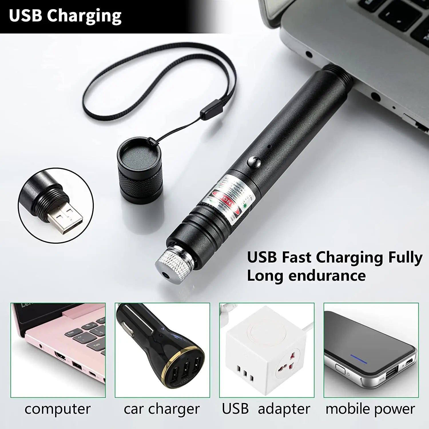 2-in-1 Cat Laser Pointer Keychain - Pocket Pointer with LED Torch