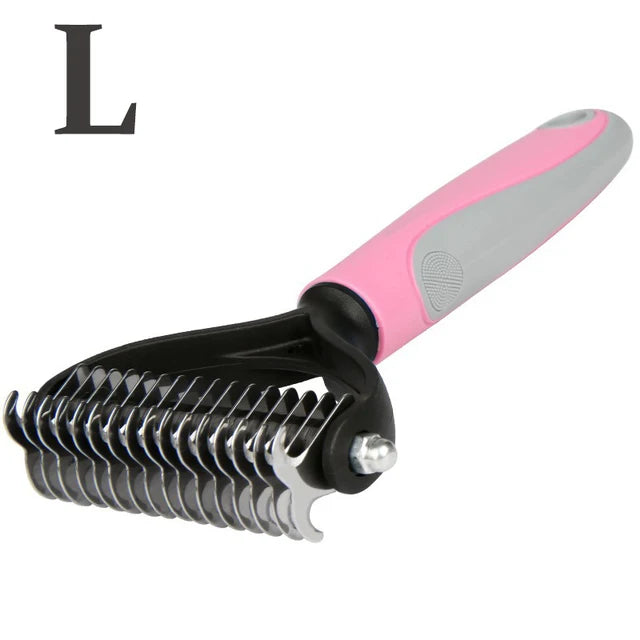 Professional Dog Grooming Brush - Deshedding Comb for Thick Coats