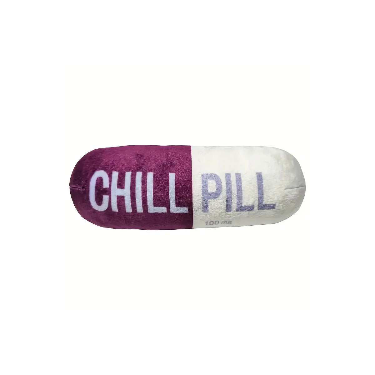 Plush Squeaky Dog Toy - Pill Shape Interactive Chew for Dental Play